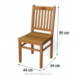 Dining chair with wooden base - Image 2