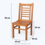 Dining chair with wooden base - Image 2
