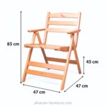 folding chair with armrests - Image 2